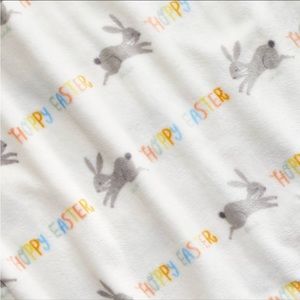 Spritz happy Easter bunny throw blanket